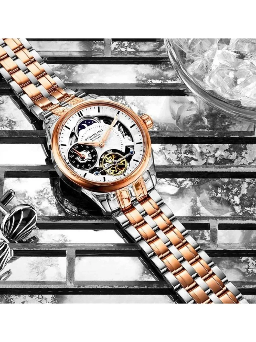NWT Stuhrling Original Legacy Automatic Silver Dial Men's Watch